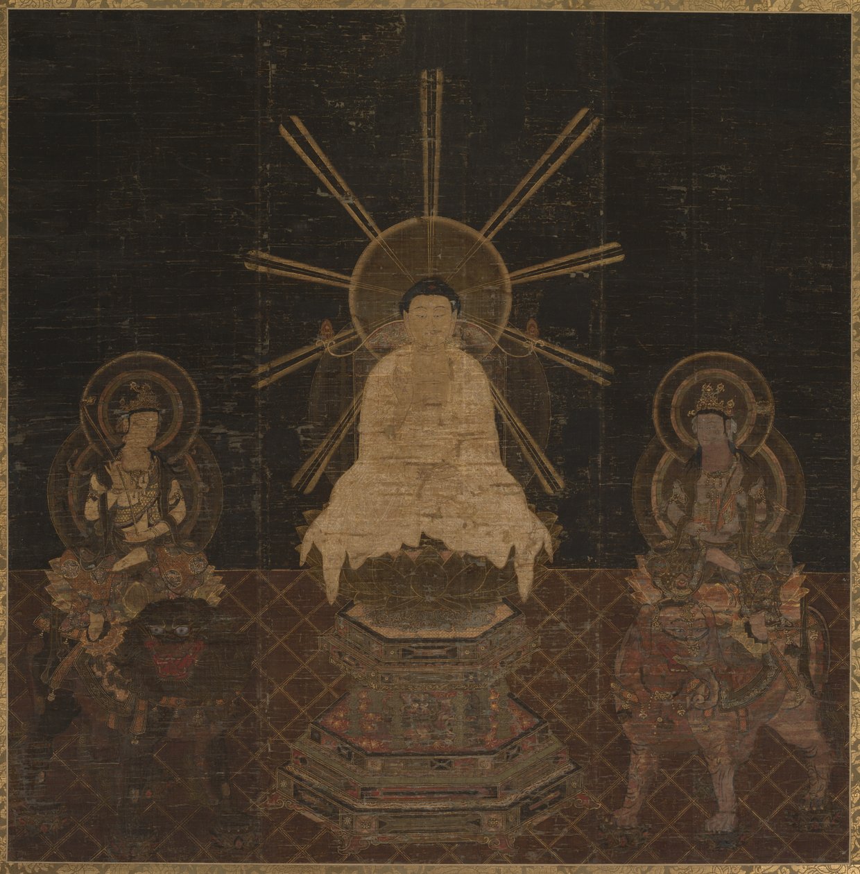 Shaka begleitet von Fugen und Monju, 1185-1333 von Unbekannt