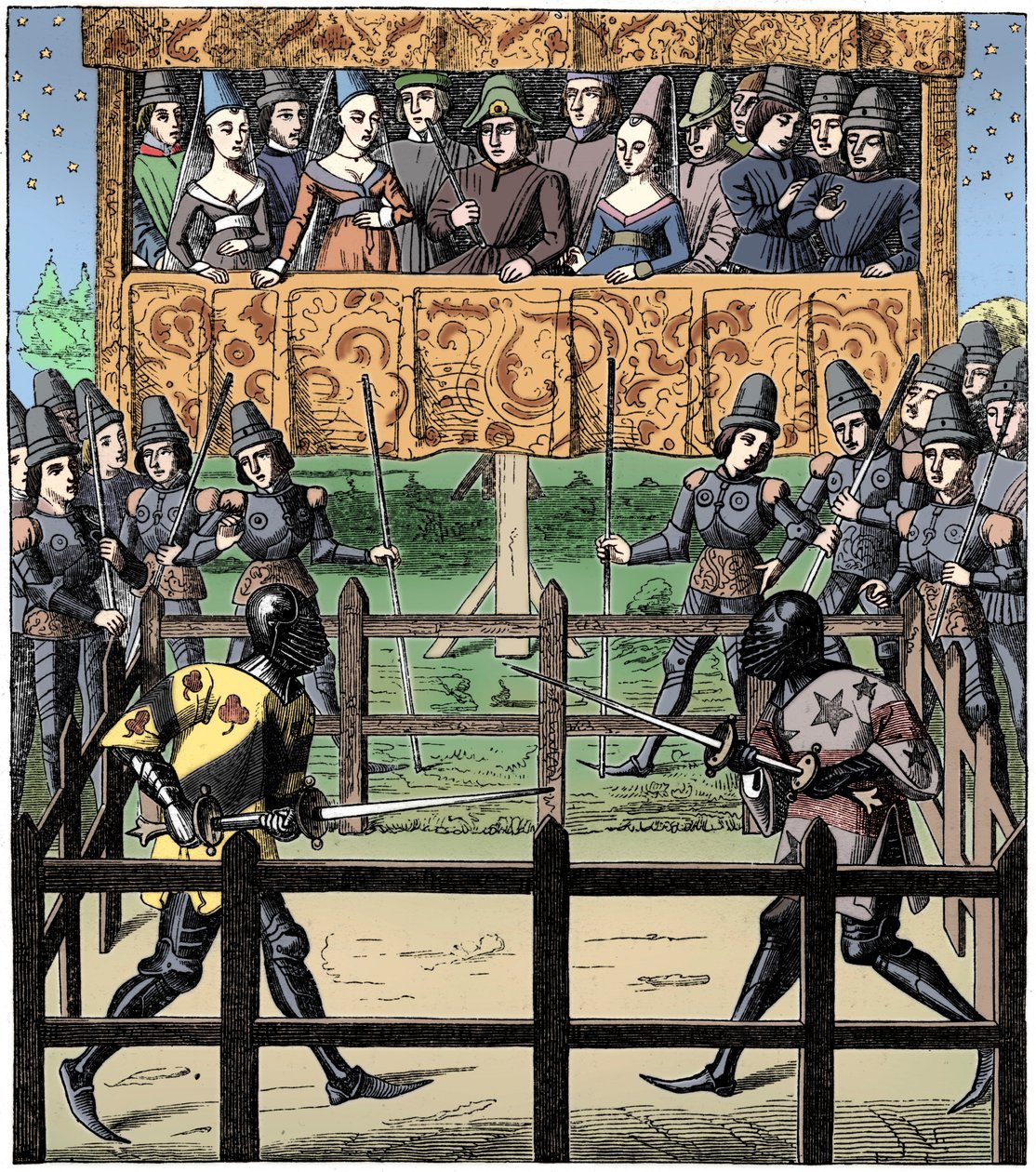 Einzelkampf, 15. Jahrhundert 1849 von Unbekannt