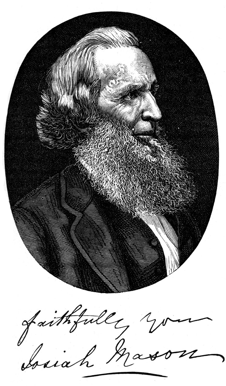 Sir Josiah Mason, englischer Federhersteller, um 1880 von Unbekannt
