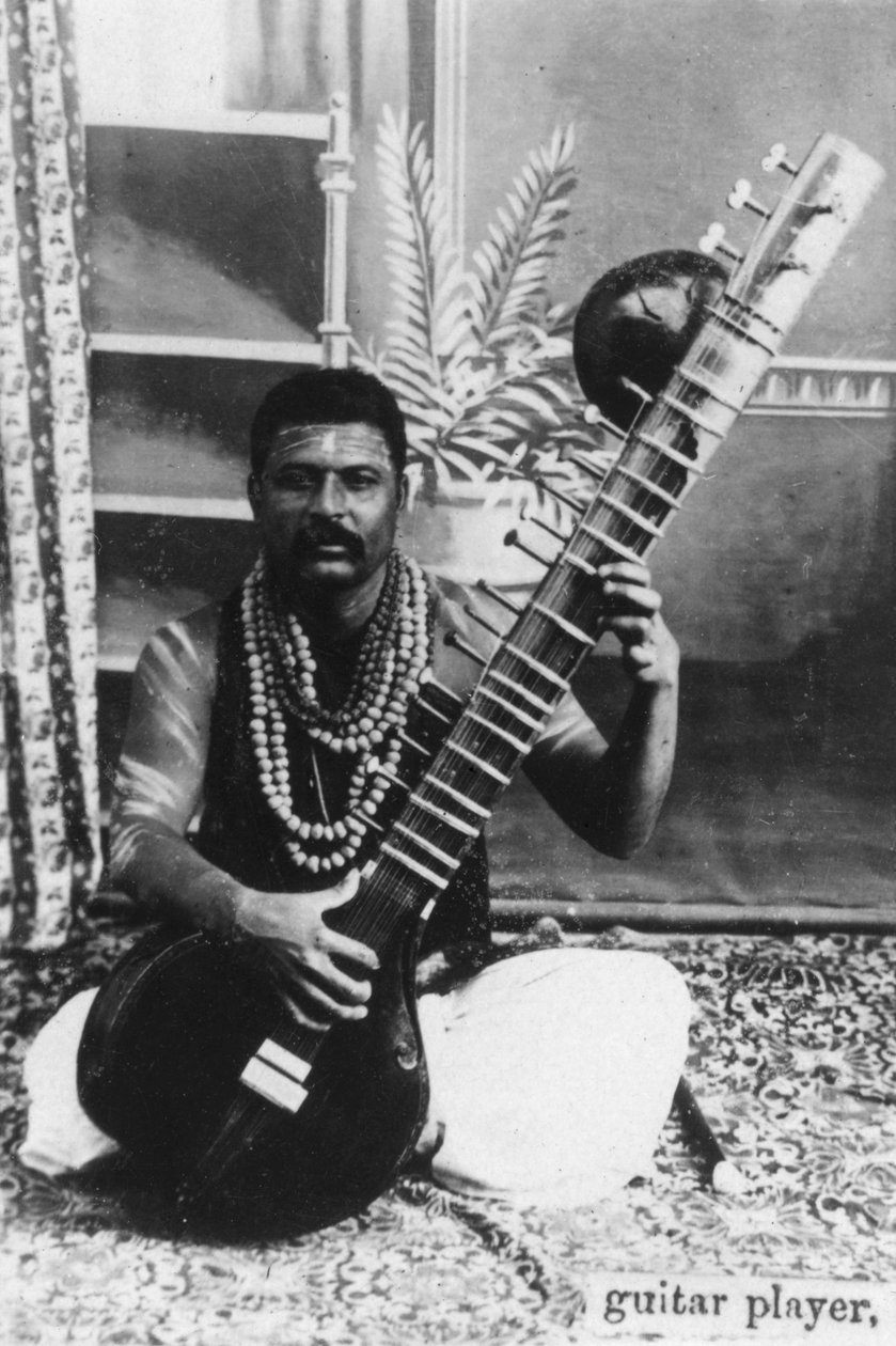 Sitar-Spieler, Indien von Unbekannt