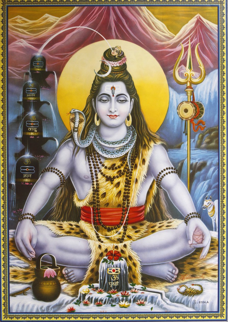 Sitzender Shiva, Rishikesh, Indien von Unbekannt