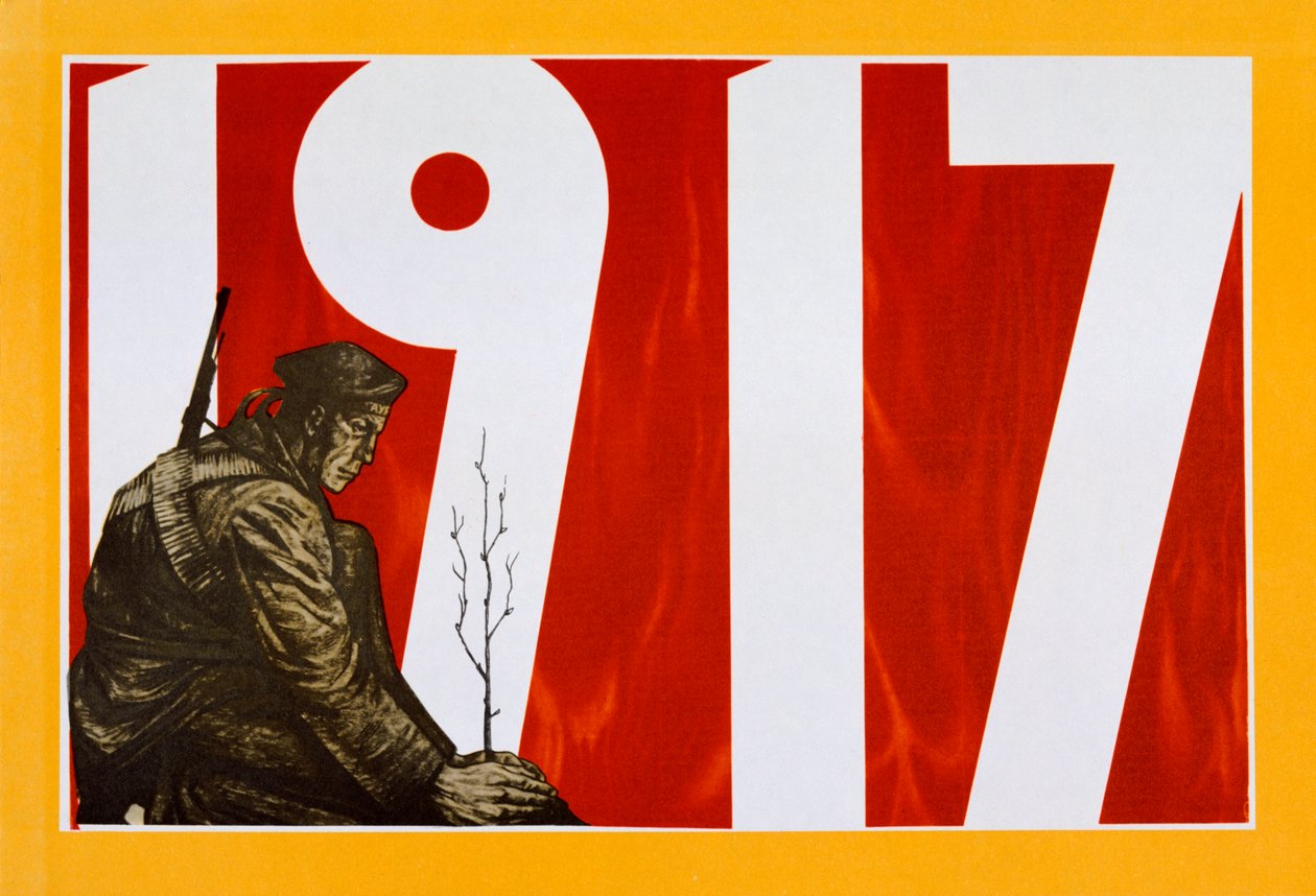 Sowjetisches Propagandaposter, 1917 von Unbekannt