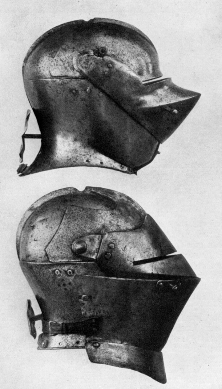 Spanische und italienische Helme, 15. Jahrhundert, 1929 von Unbekannt