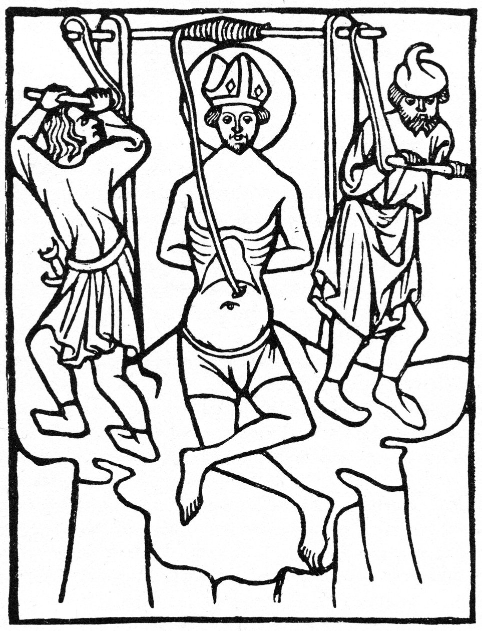 St. Erasmus, ca. 1400 von Unbekannt