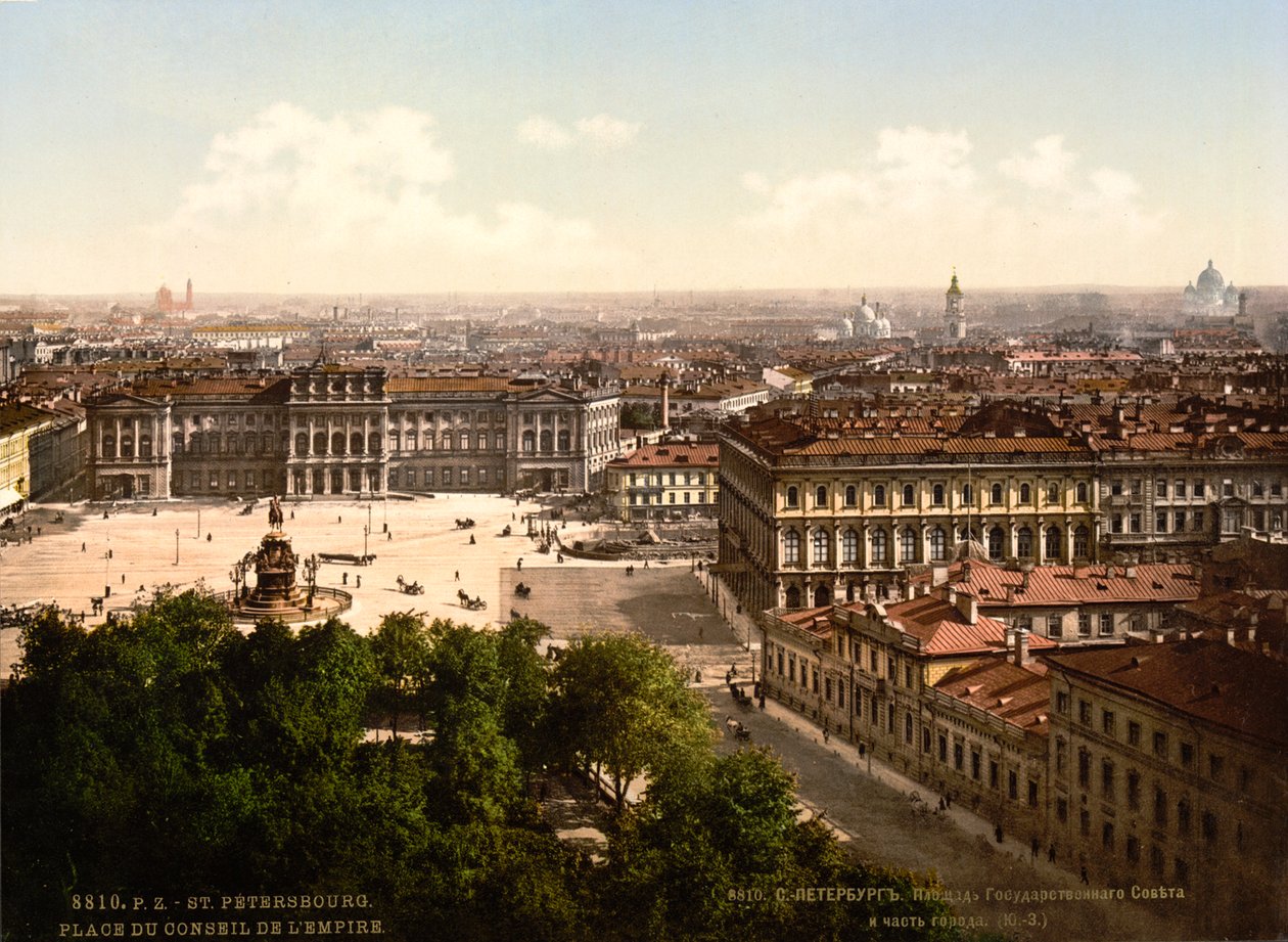 Isaaksplatz, St. Petersburg, Russland, um 1890-1905 von Unbekannt