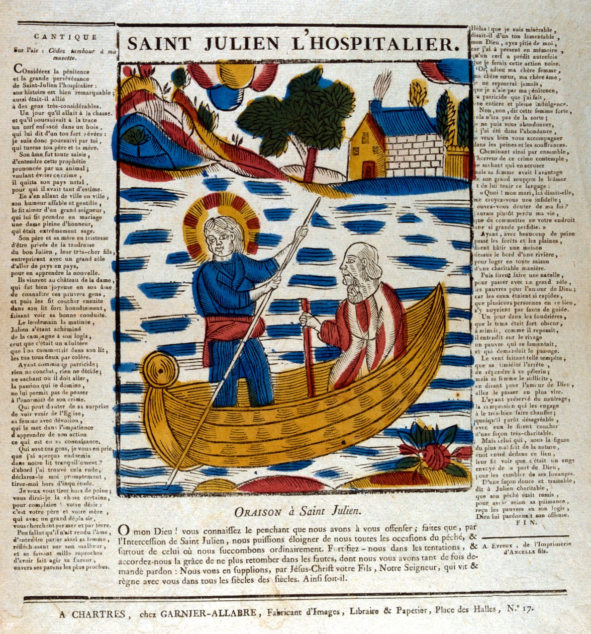 St. Julian, Schutzheiliger der Reisenden, 19. Jahrhundert von Unbekannt