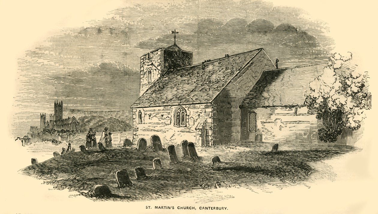 St. Martins Kirche, Canterbury, Kent, ca. 1850 von Unbekannt
