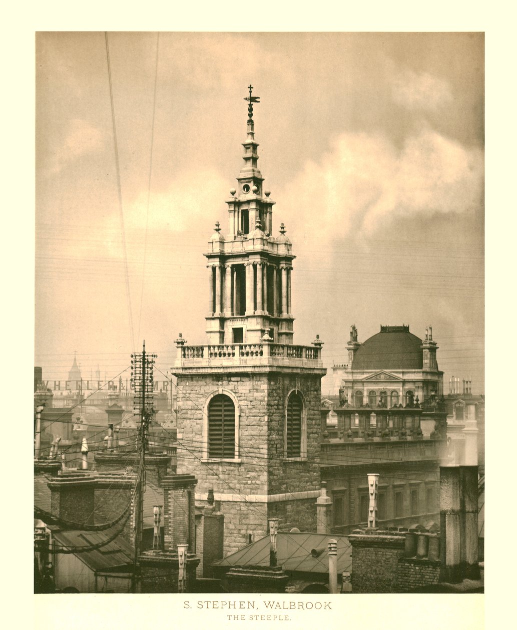 St. Stephen Walbrook, Der Kirchturm, Mitte bis Ende des 19. Jahrhunderts von Unbekannt