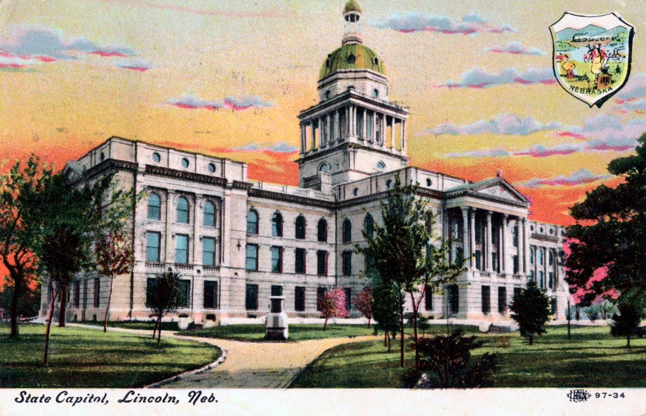 Staatskapitol, Lincoln, Nebraska, 1919 von Unbekannt