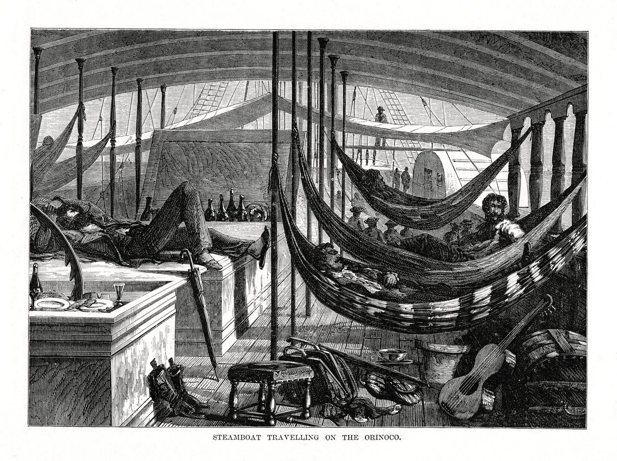 Dampfschiff auf dem Orinoco, Südamerika, 1877 von Unbekannt