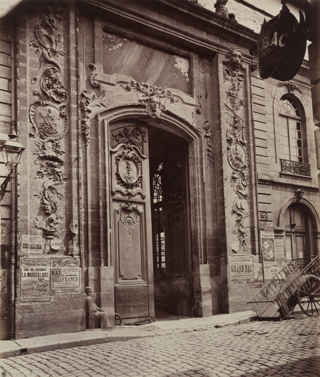 Straße in Dijon, vor 1870 von Unbekannt