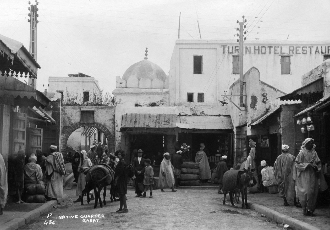 Straßenszene, Rabat, Marokko, ca. 1920er-1930er von Unbekannt