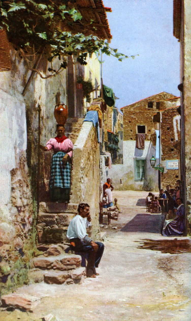 Straßenszene, Taormina, Sizilien, Italien, c1923 von Unbekannt