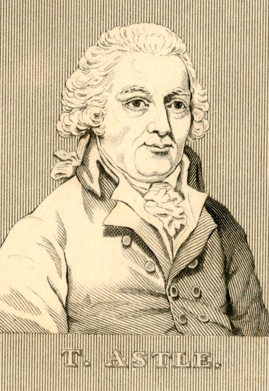 T. Astle, 1735-1803, 1830 von Unbekannt