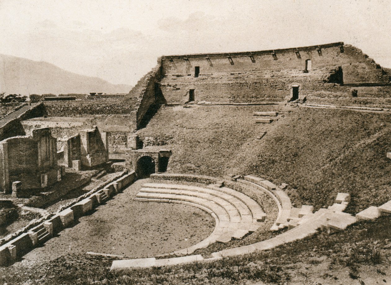 Teatro tragico, Pompeji, Italien, um 1900er Jahre von Unbekannt