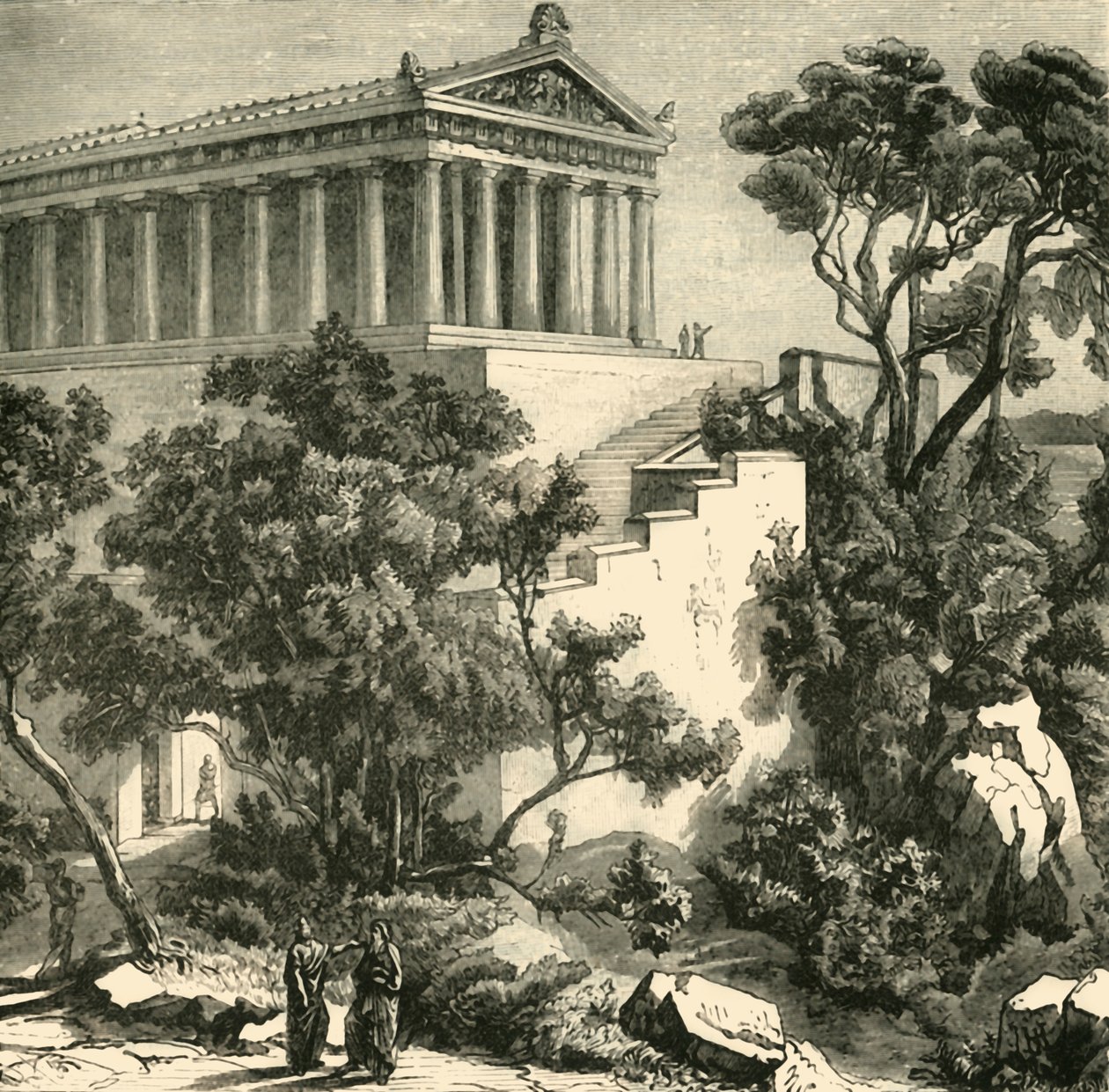Tempel des Poseidon in Kalauna von Unbekannt