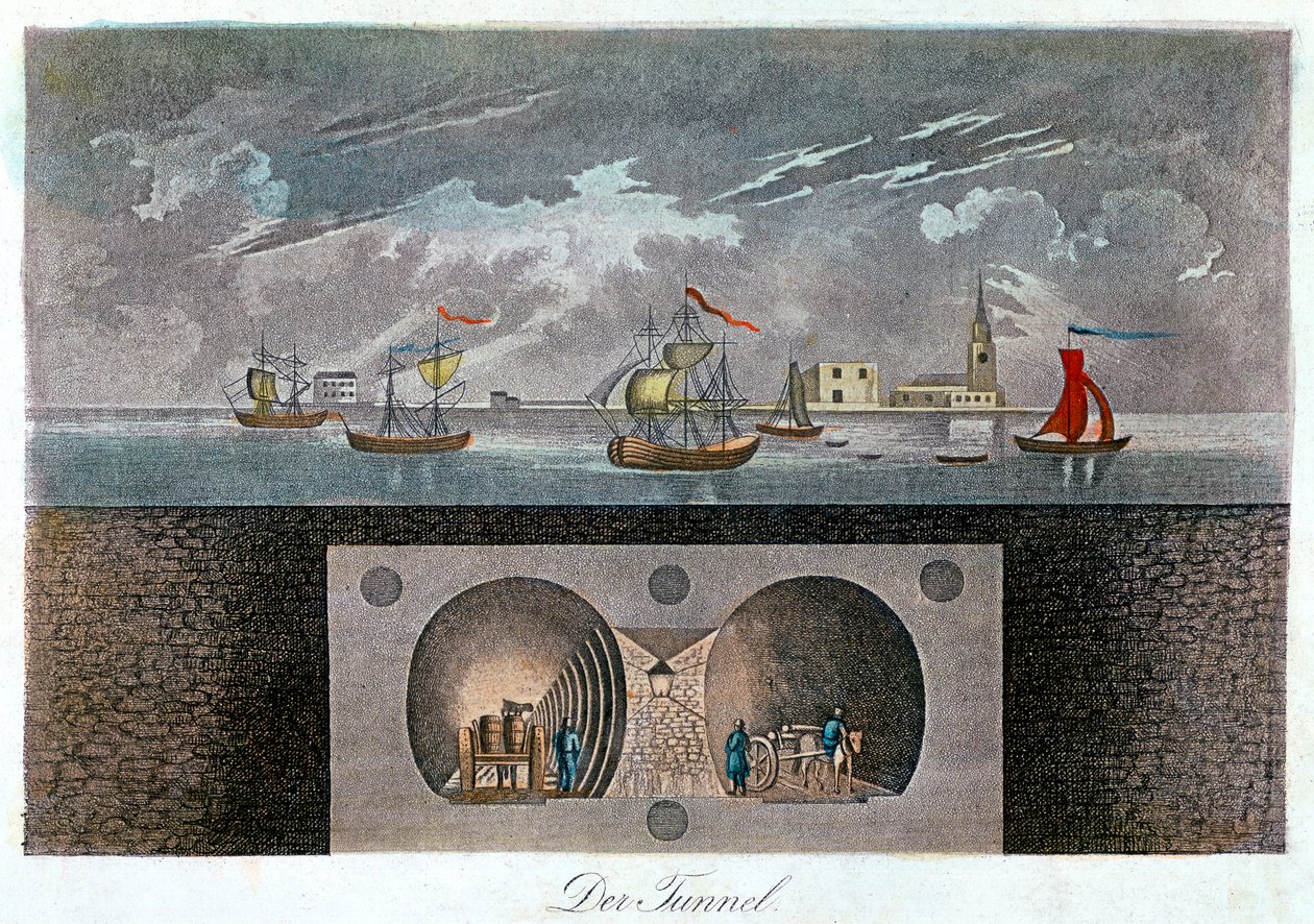 Thames-Tunnel, um 1830 von Unbekannt