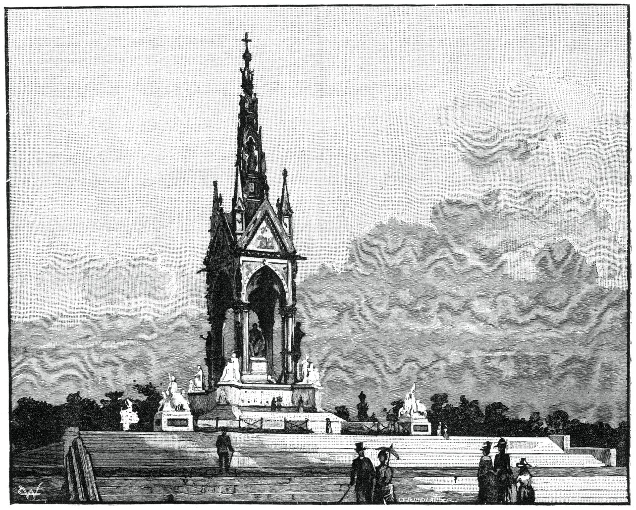 Das Albert Memorial, Kensington, London, 1900 von Unbekannt