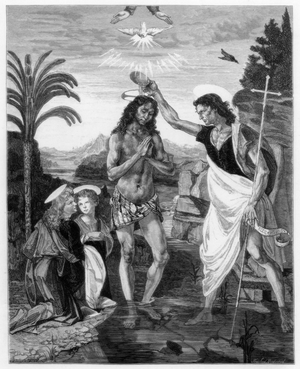 Die Taufe Christi, 1472-1475 1870 von Unbekannt