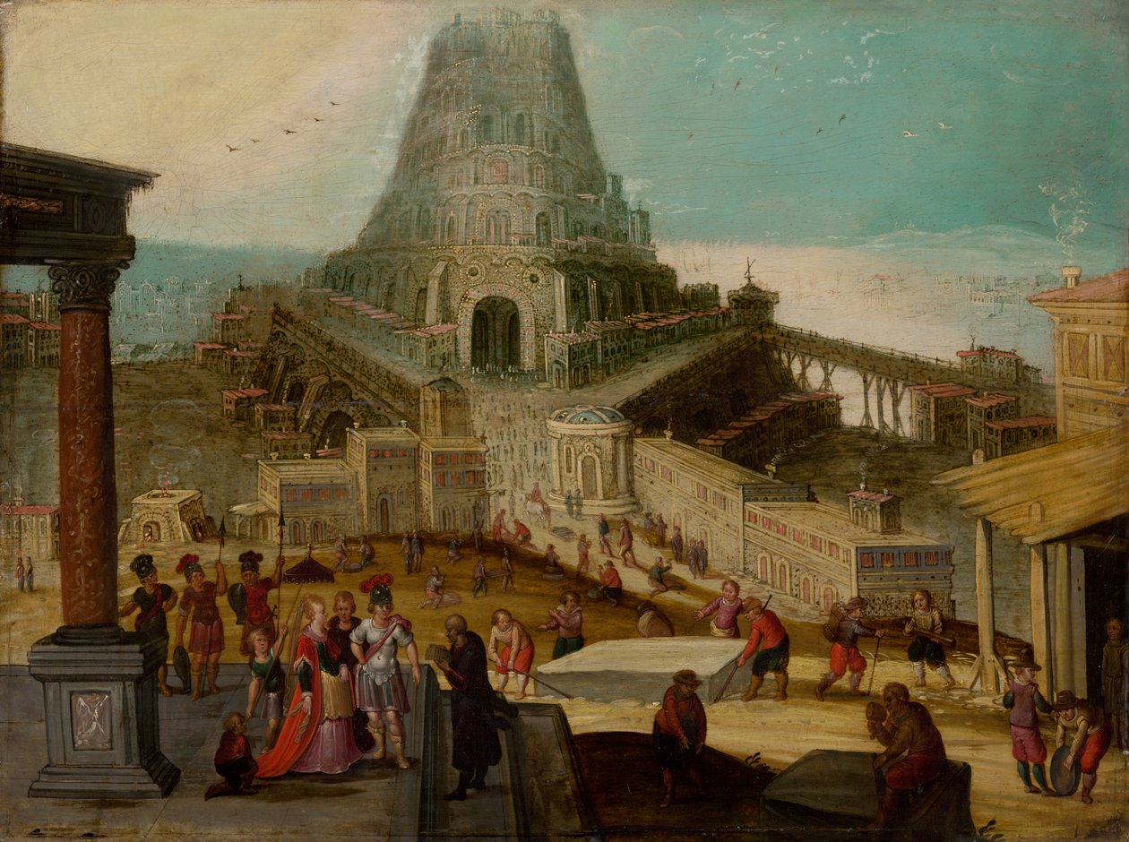 Der Bau des Turms von Babel von Unbekannt