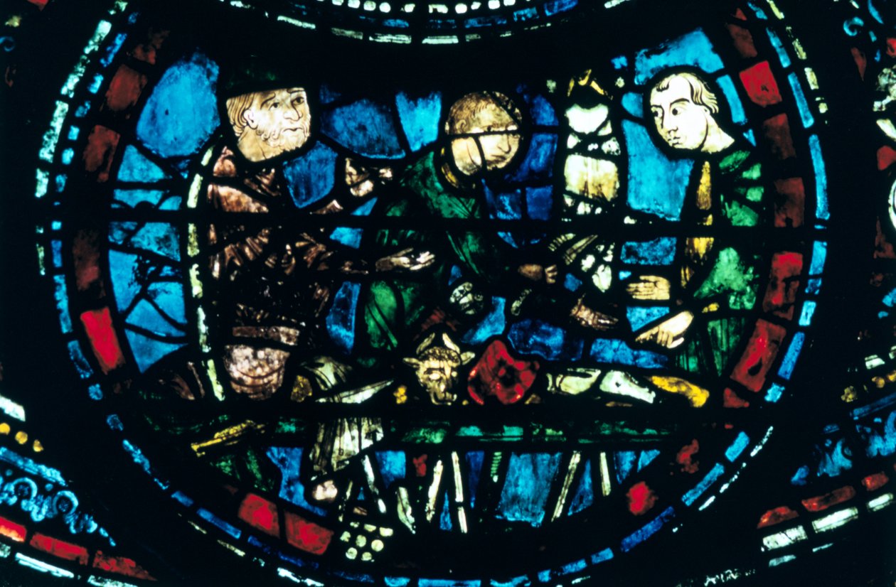 Die Metzger, Buntglas, Kathedrale von Chartres, Frankreich, 1194-1260 von Unbekannt