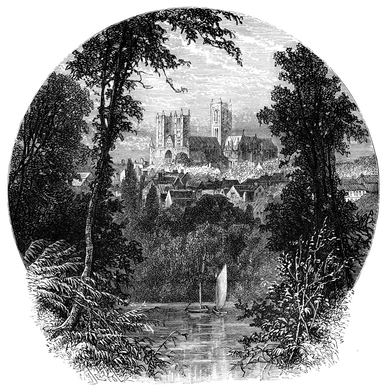 Die Kathedrale, Lincoln, England von Unbekannt