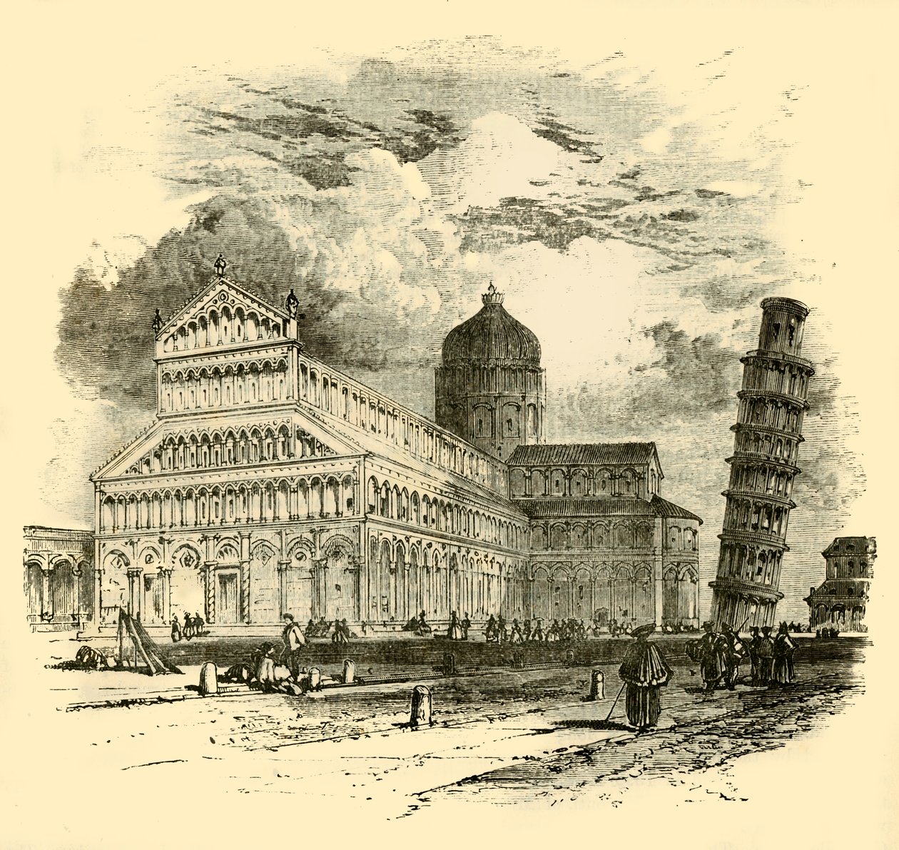 Der Dom und der Schiefe Turm, Pisa, 1890 von Unbekannt