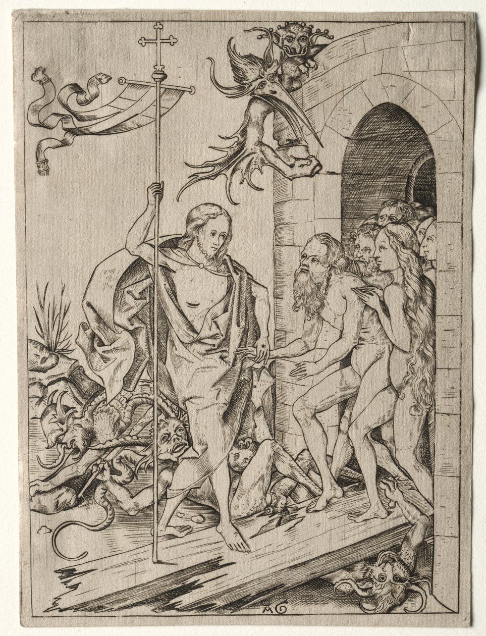 Der Abstieg in den Limbus, 1400er von Unbekannt