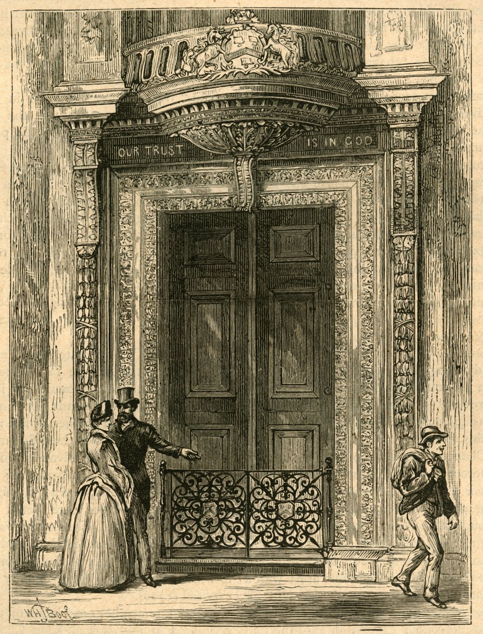 Die Tür der Saddlers Hall, 1897 von Unbekannt