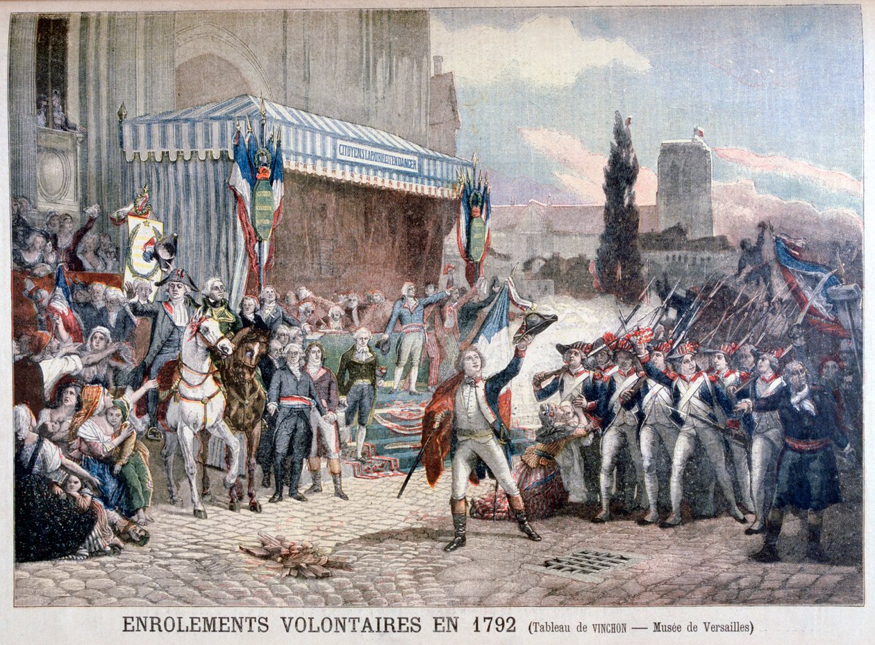 Die Einschreibung der Freiwilligen, 22. Juli 1792, 1895 von Unbekannt