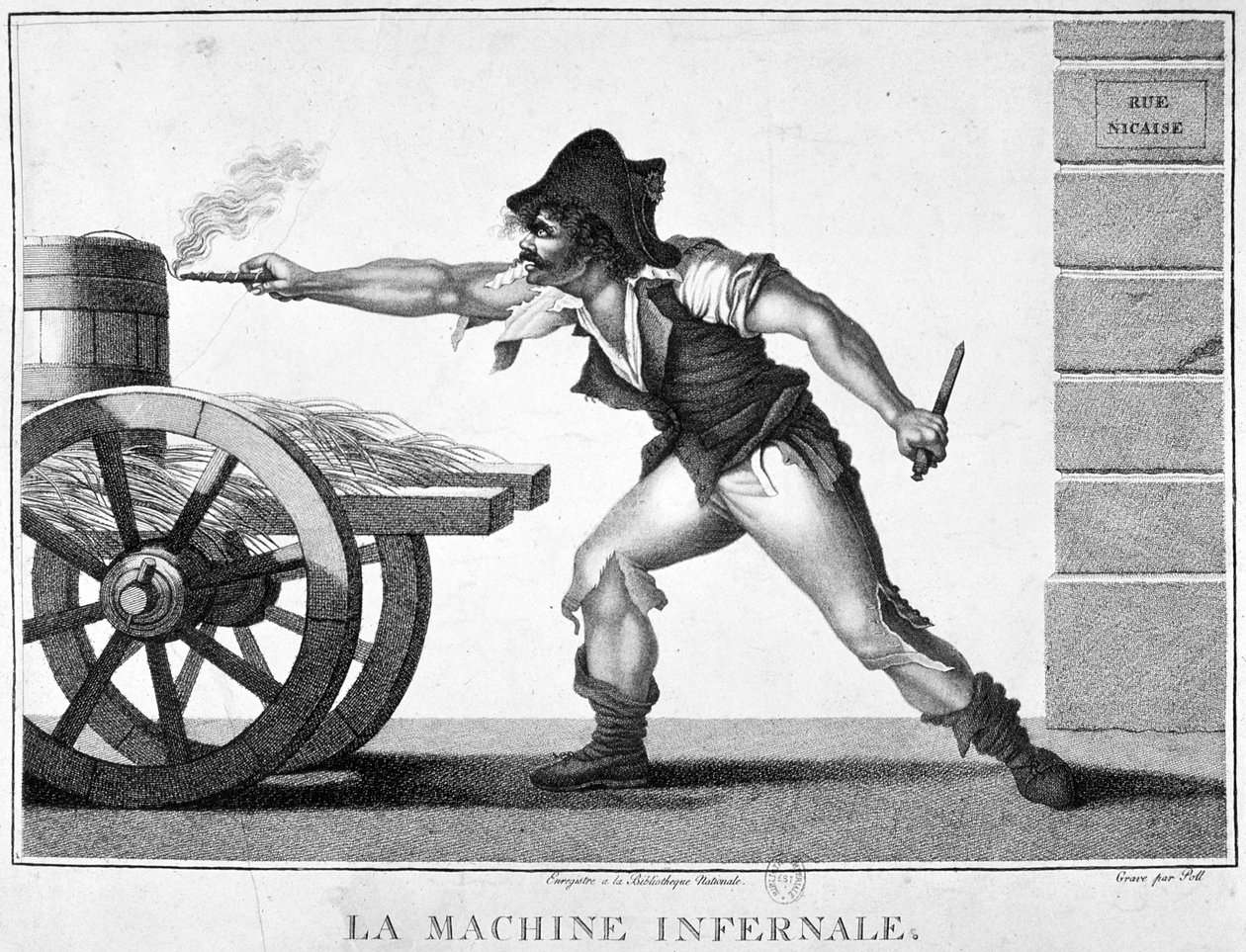 Die Sprengvorrichtung, 24. Dezember 1800, 19. Jahrhundert von Unbekannt