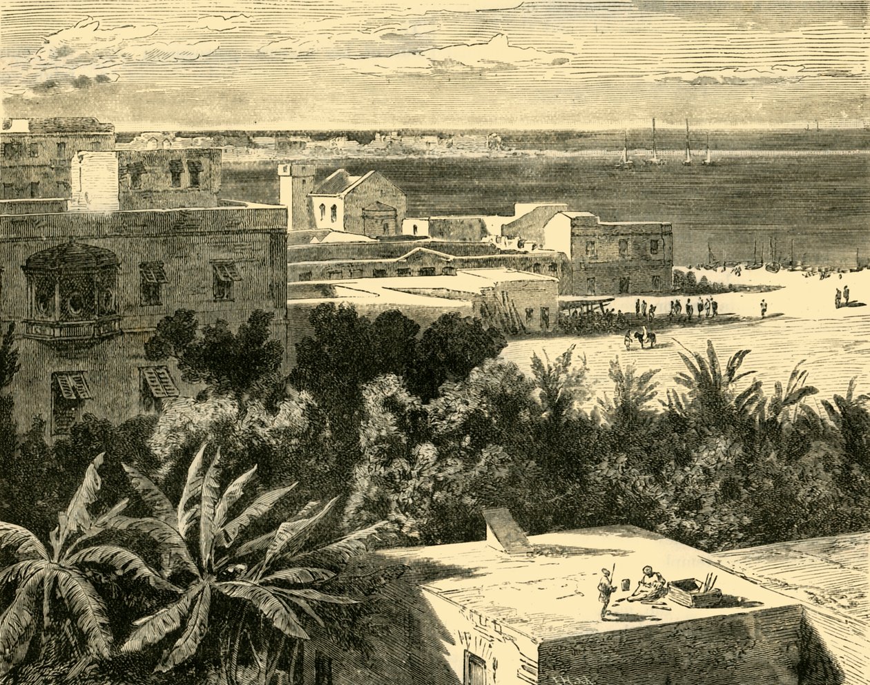 Der Große Hafen von Alexandria, 1890 von Unbekannt