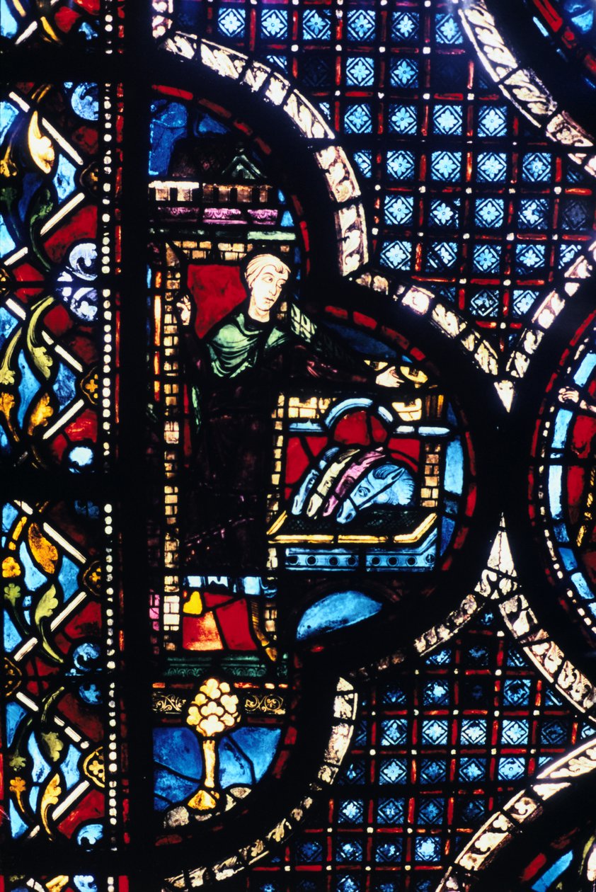 Das Gasthaus, Buntglas, Kathedrale von Chartres, Frankreich von Unbekannt