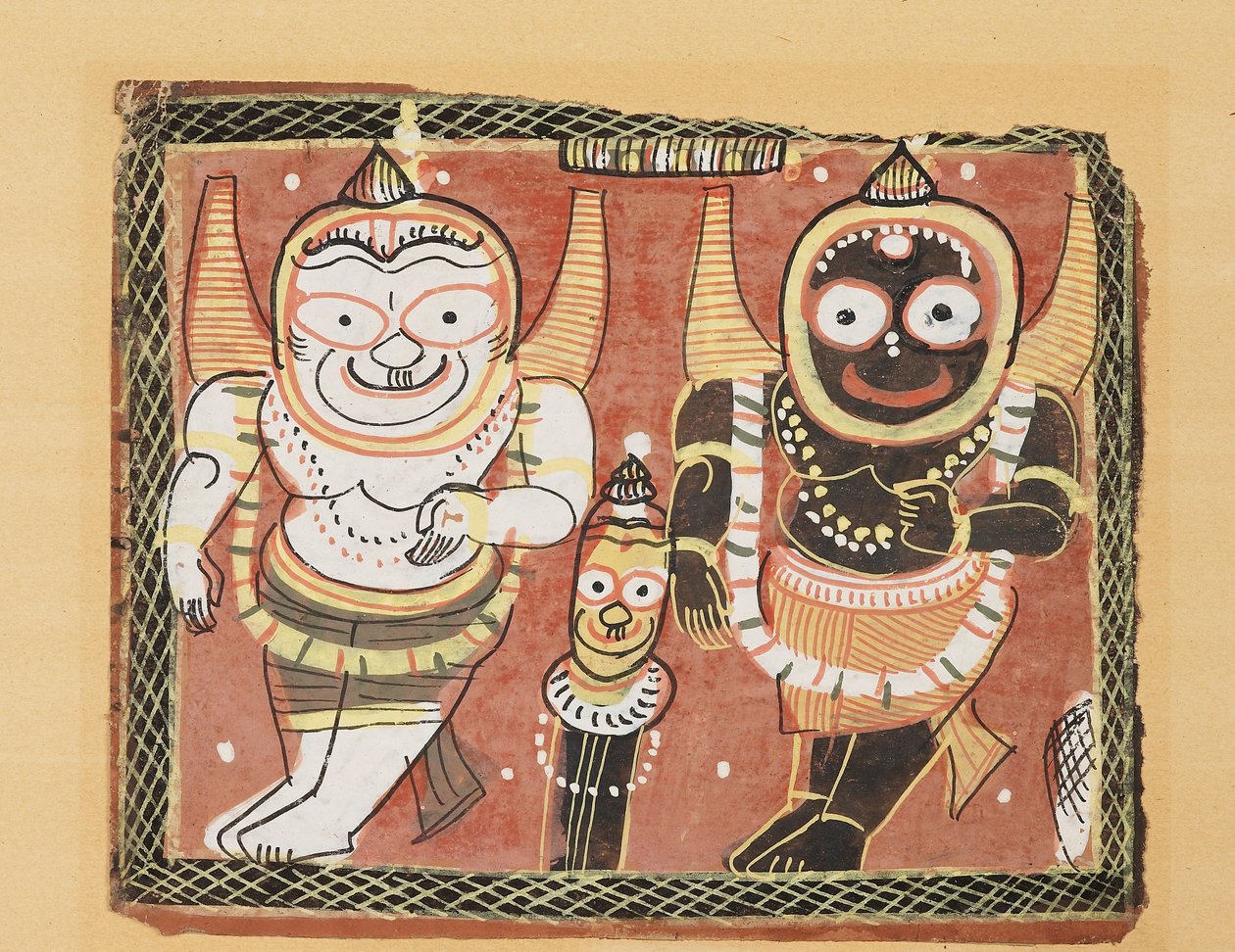 Das Jagannatha-Trio, 19. Jahrhundert von Unbekannt