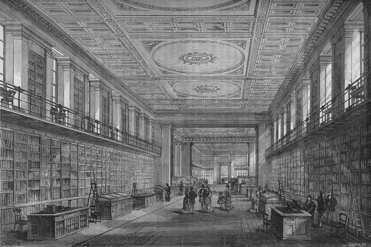 Die Königliche Bibliothek, London, 1878 von Unbekannt