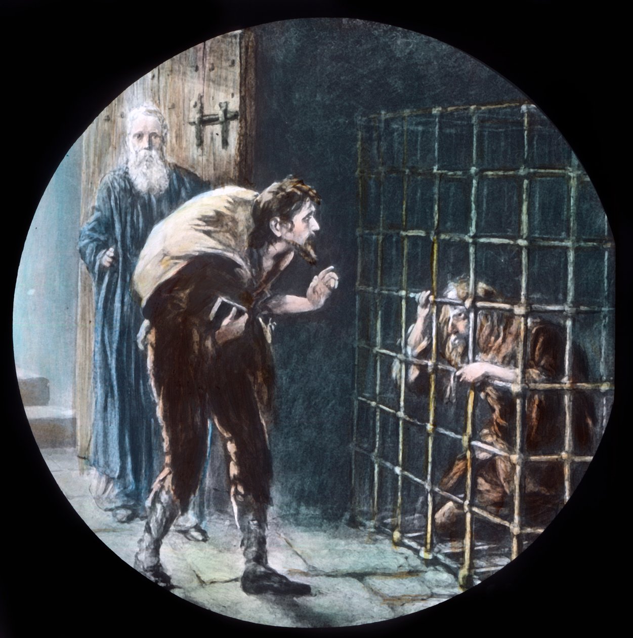 Der Mann im Käfig, ca. 1910 von Unbekannt