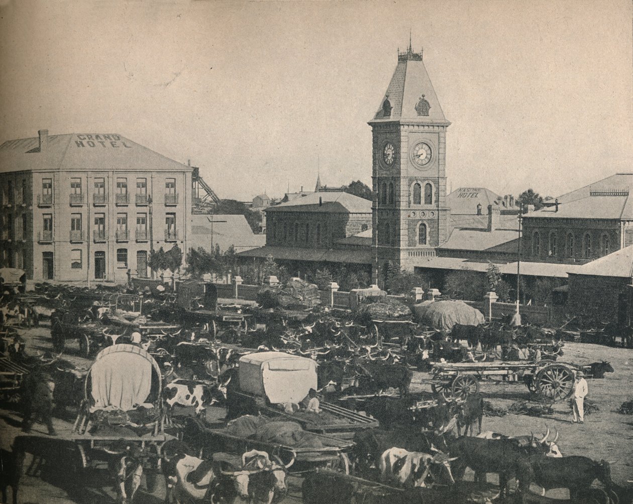 Der Markt, Kimberley, um 1900 von Unbekannt