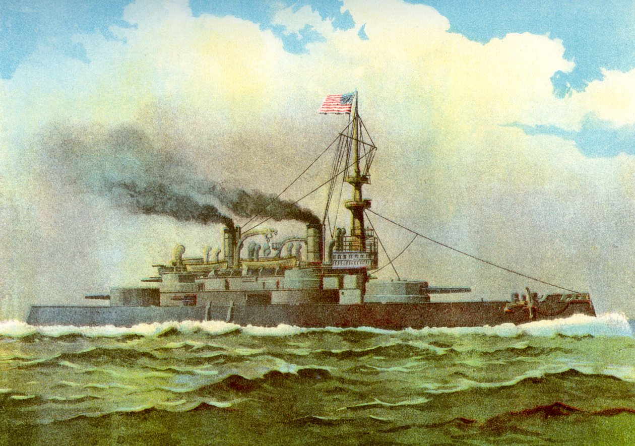 Das Rennen der Oregons nach Kuba, 1898 von Unbekannt