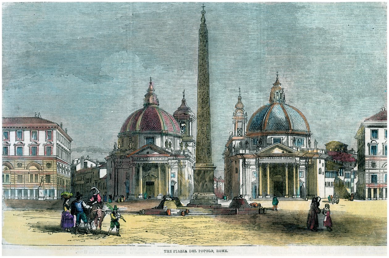 Die Piazza del Popolo, Rom, Italien, ca. 1880 von Unbekannt