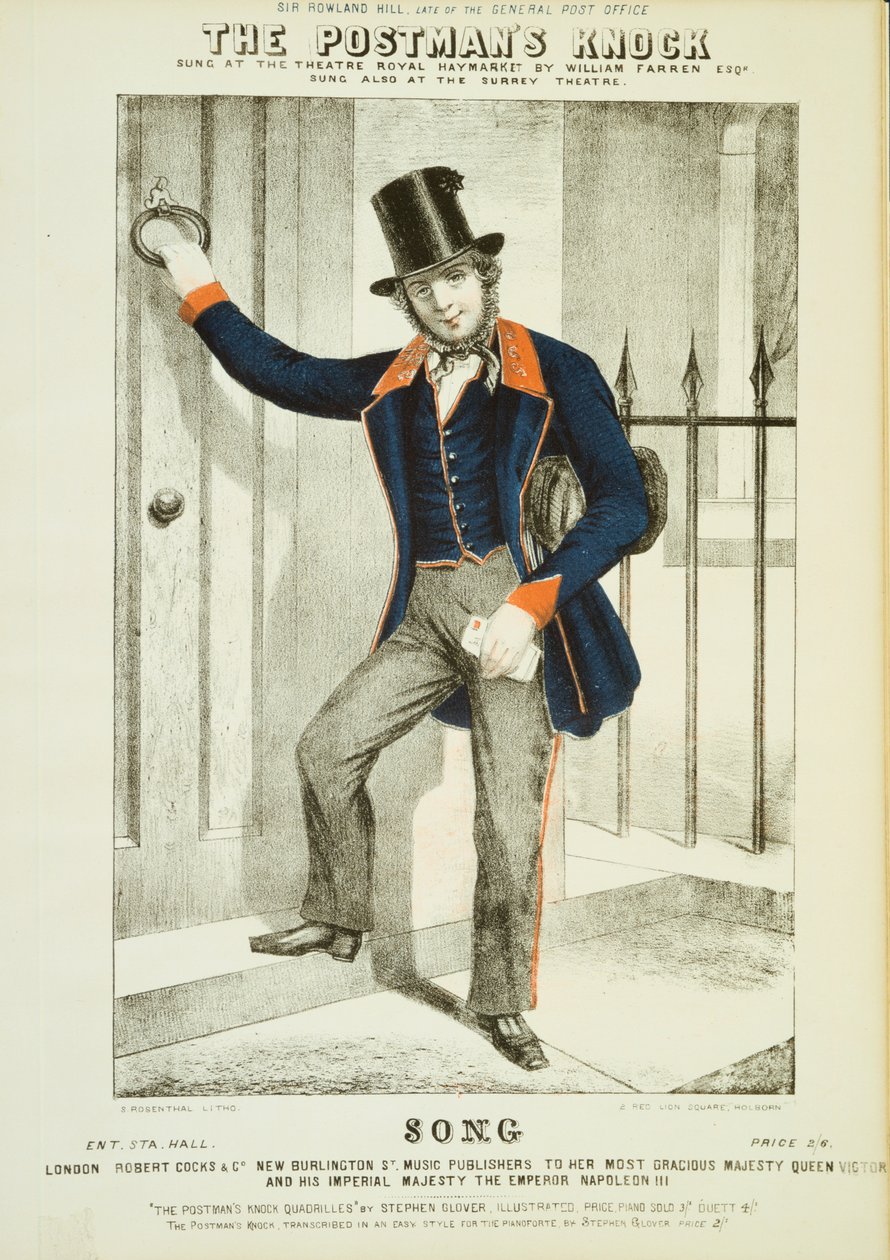 Der Postmanns-Klopf, ca. 1855 von Unbekannt