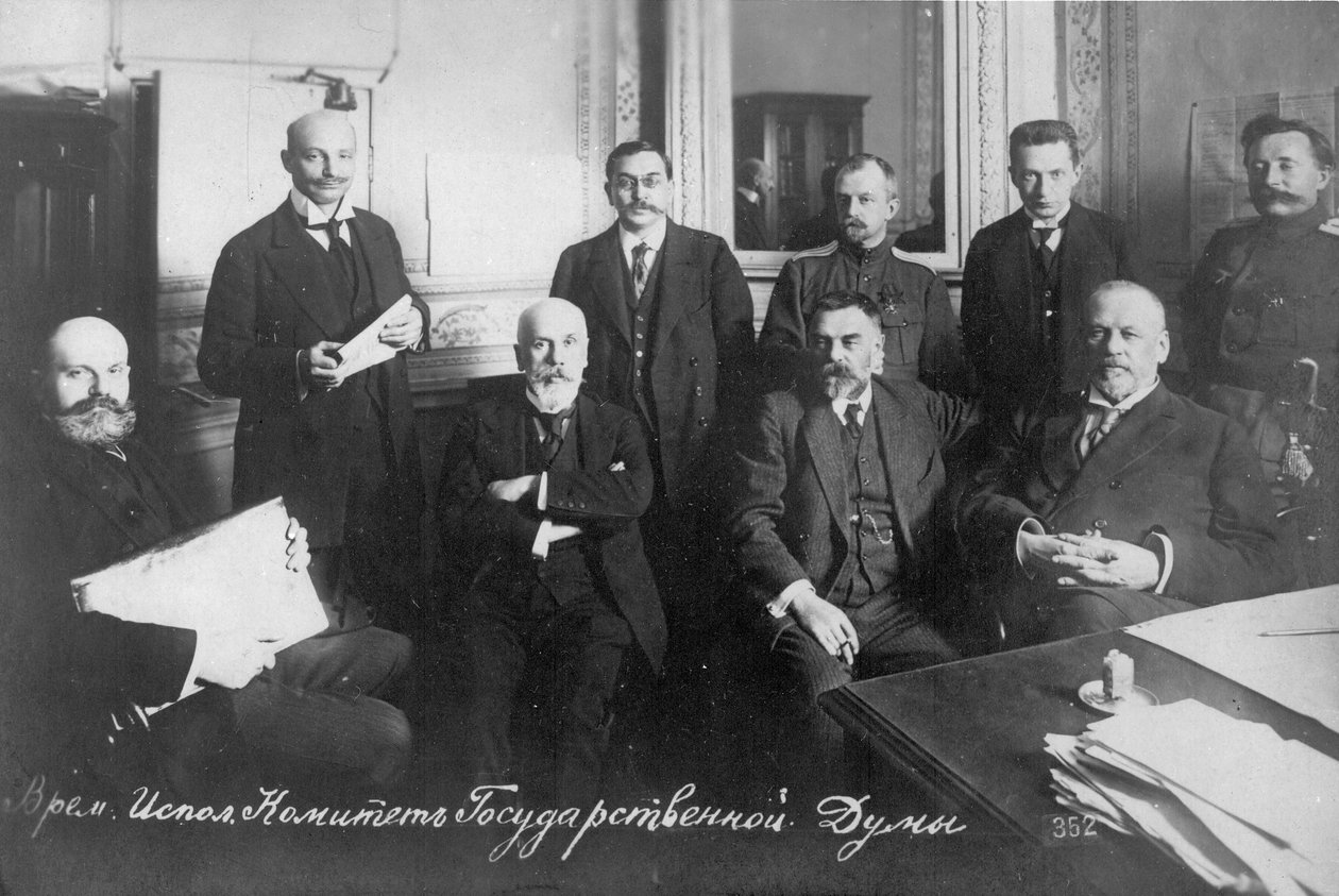 Das Provisorische Komitee der Staatsduma, 1917 von Unbekannt