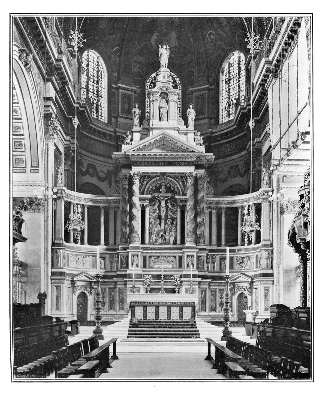 Das Reredos in der St. Pauls Kathedrale, 1901 von Unbekannt