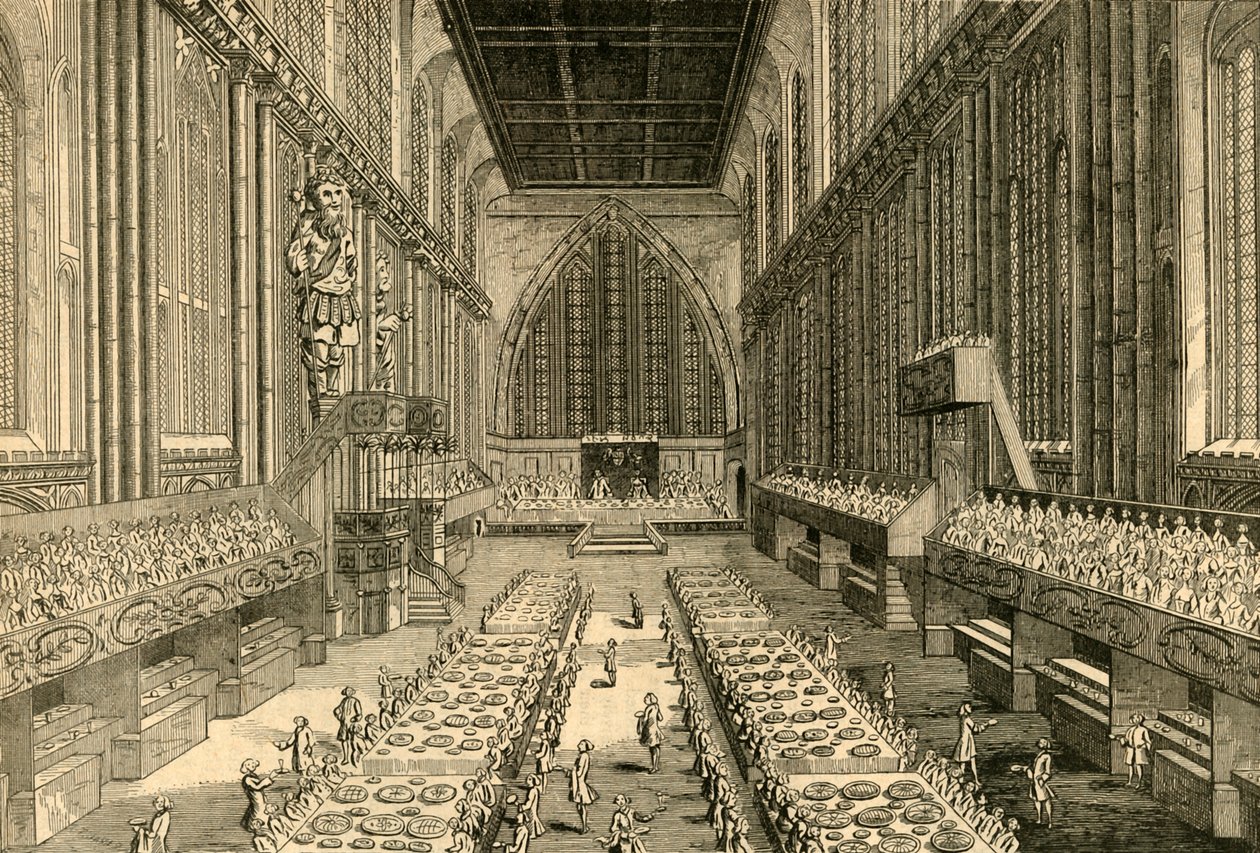 Das königliche Bankett in der Guildhall, 1761, 1897 von Unbekannt