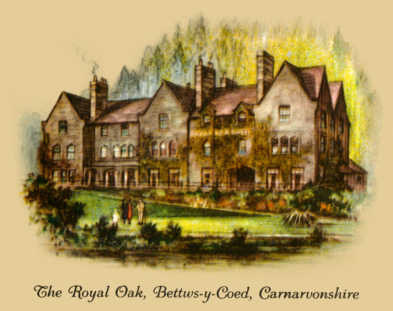 Die Königseiche, Bettws-y-Coed, Carnavonshire, 1936 von Unbekannt