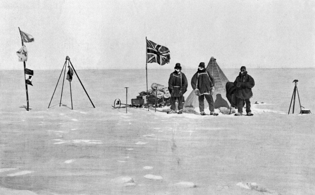 Das Shackleton-Lager, Antarktis, Weihnachtstag, 1908 von Unbekannt
