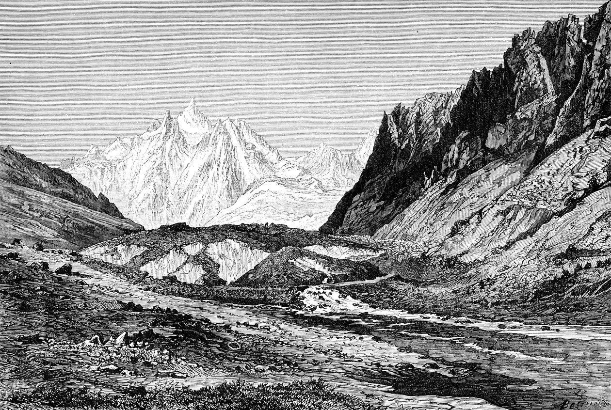 Der Shchurovskiy-Gletscher, Russland, 1895 von Unbekannt