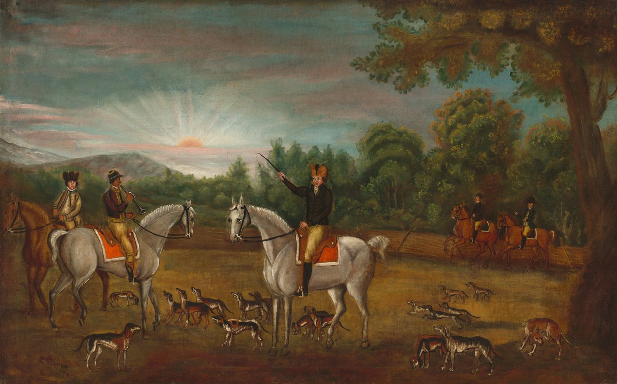 Der Beginn der Jagd, um 1800 von Unbekannt