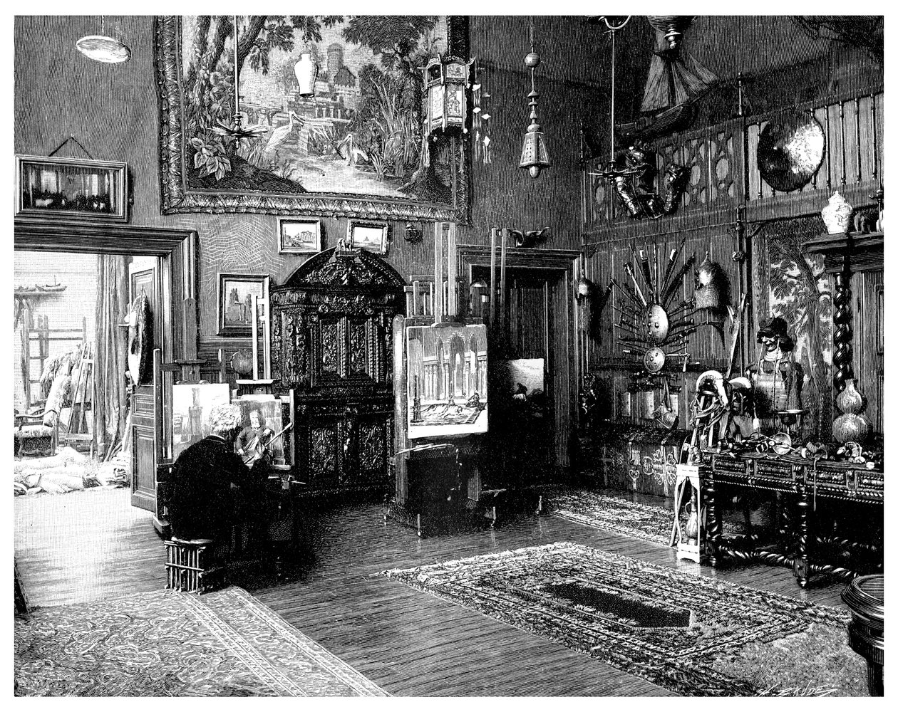 Das Studium von Monsieur JL Gerome, 1901 von Unbekannt