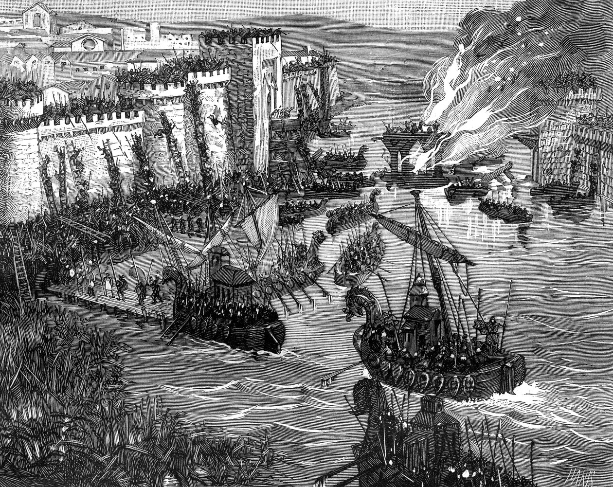 Der Wikingerangriff auf Paris, 885 1882-1884 von Unbekannt