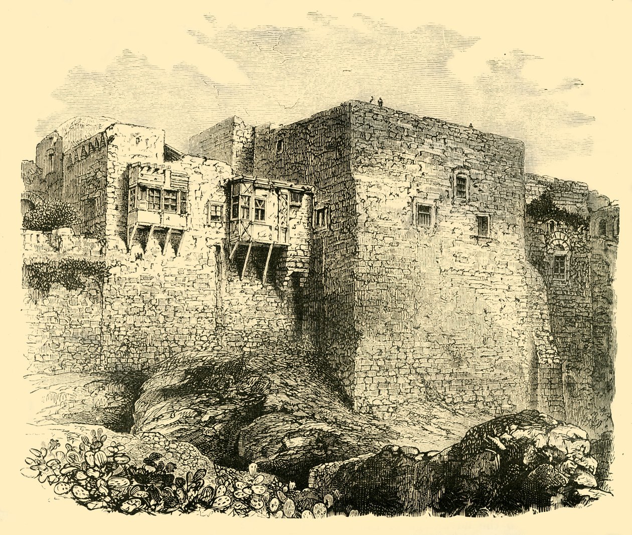 Die Mauern von Jerusalem, 1890 von Unbekannt